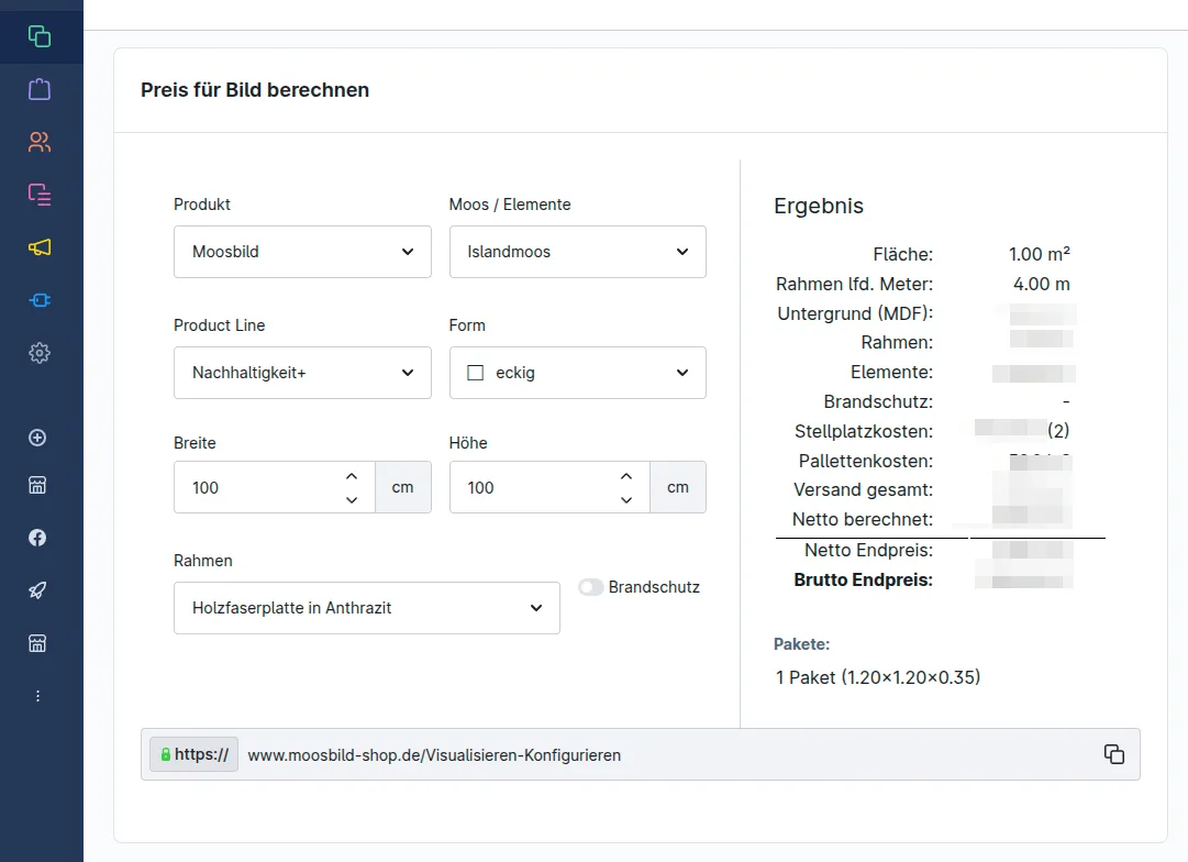 Backend: Zentrale Preisverwaltung & Vertriebsrechner