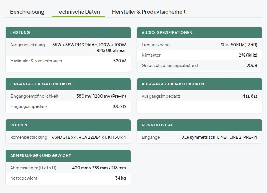 Saubere Produkt- und Ausstattungs-Darstellung